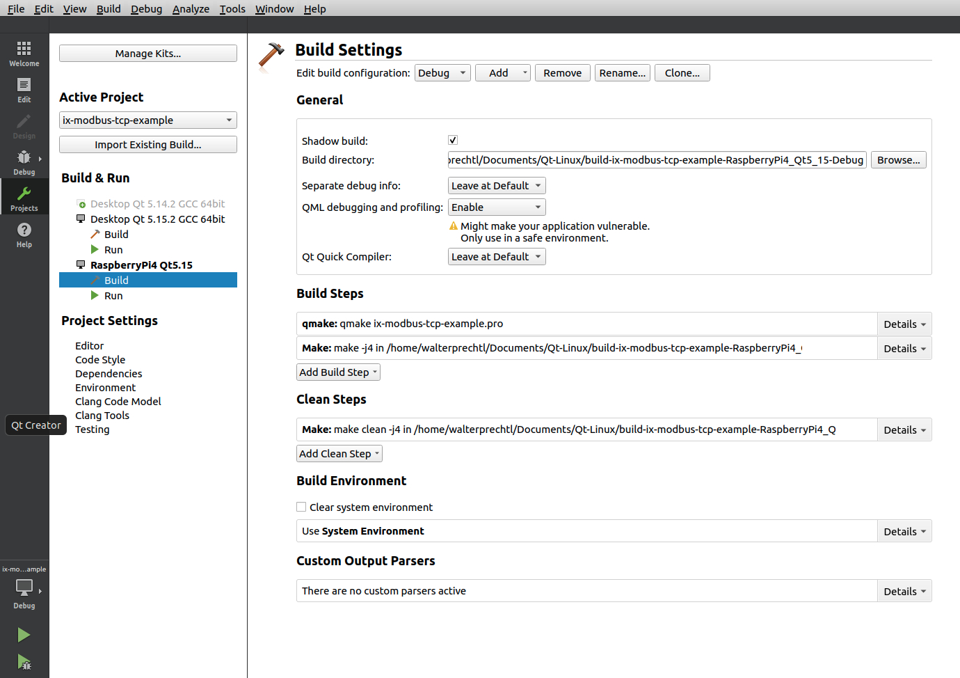 Software integrado Raspberry Pi - Configurar Qt Creator en Ubuntu 20 LTS para compilar una captura de pantalla de una computadora