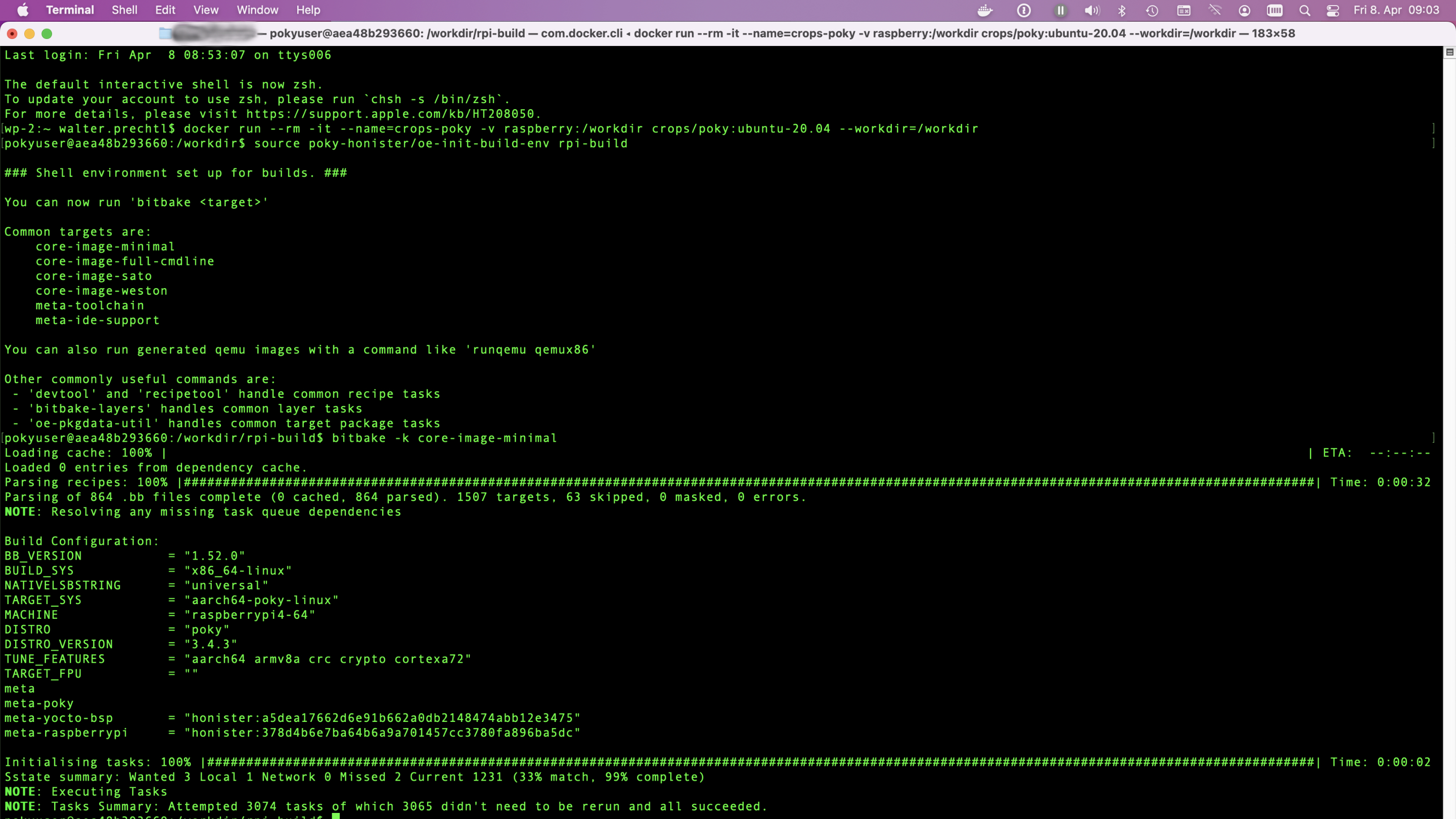 Software embebido - Yocto construir Raspberry Pi 4 una captura de pantalla de una computadora