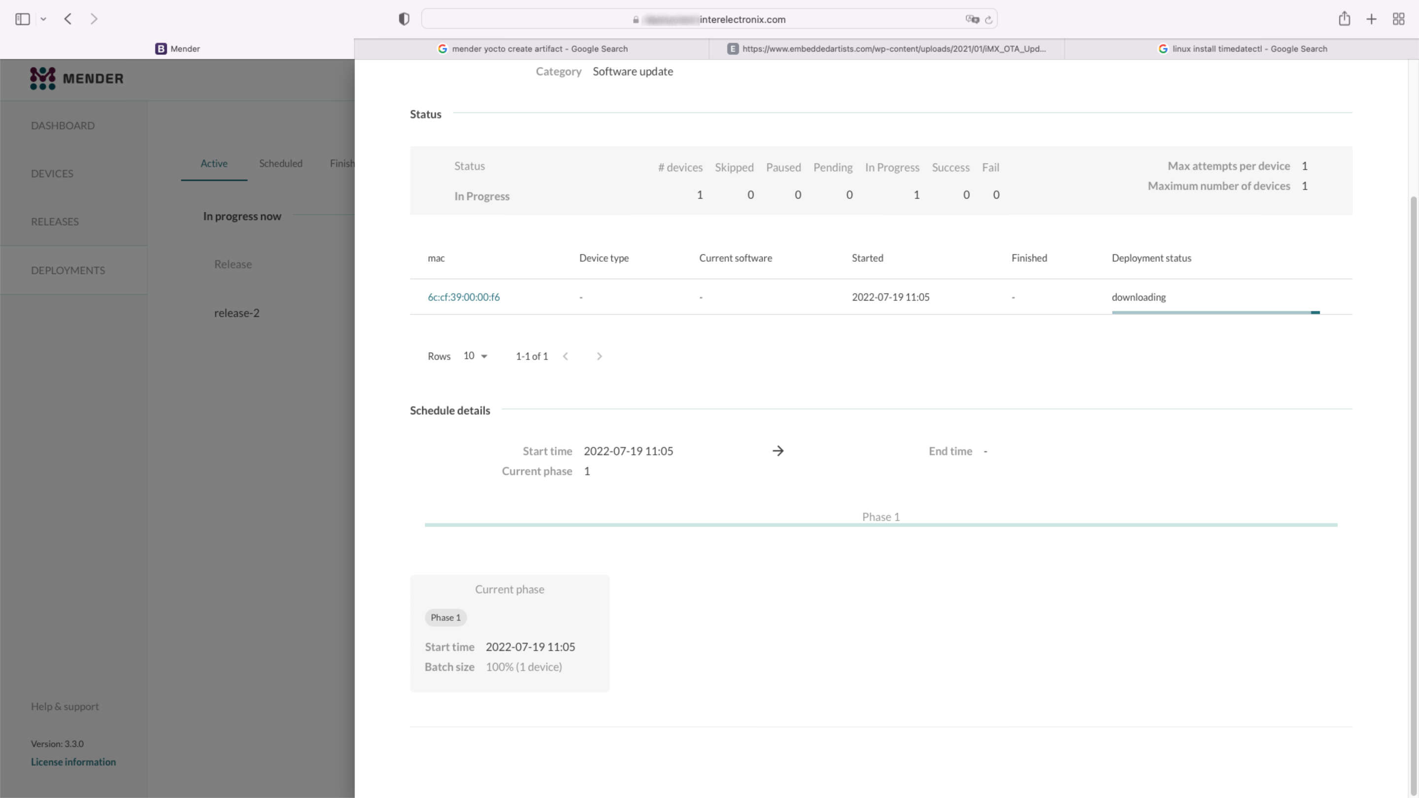 Software Embedded - VisionFive - Mender - Yocto - Parte 2 uno screenshot di un computer