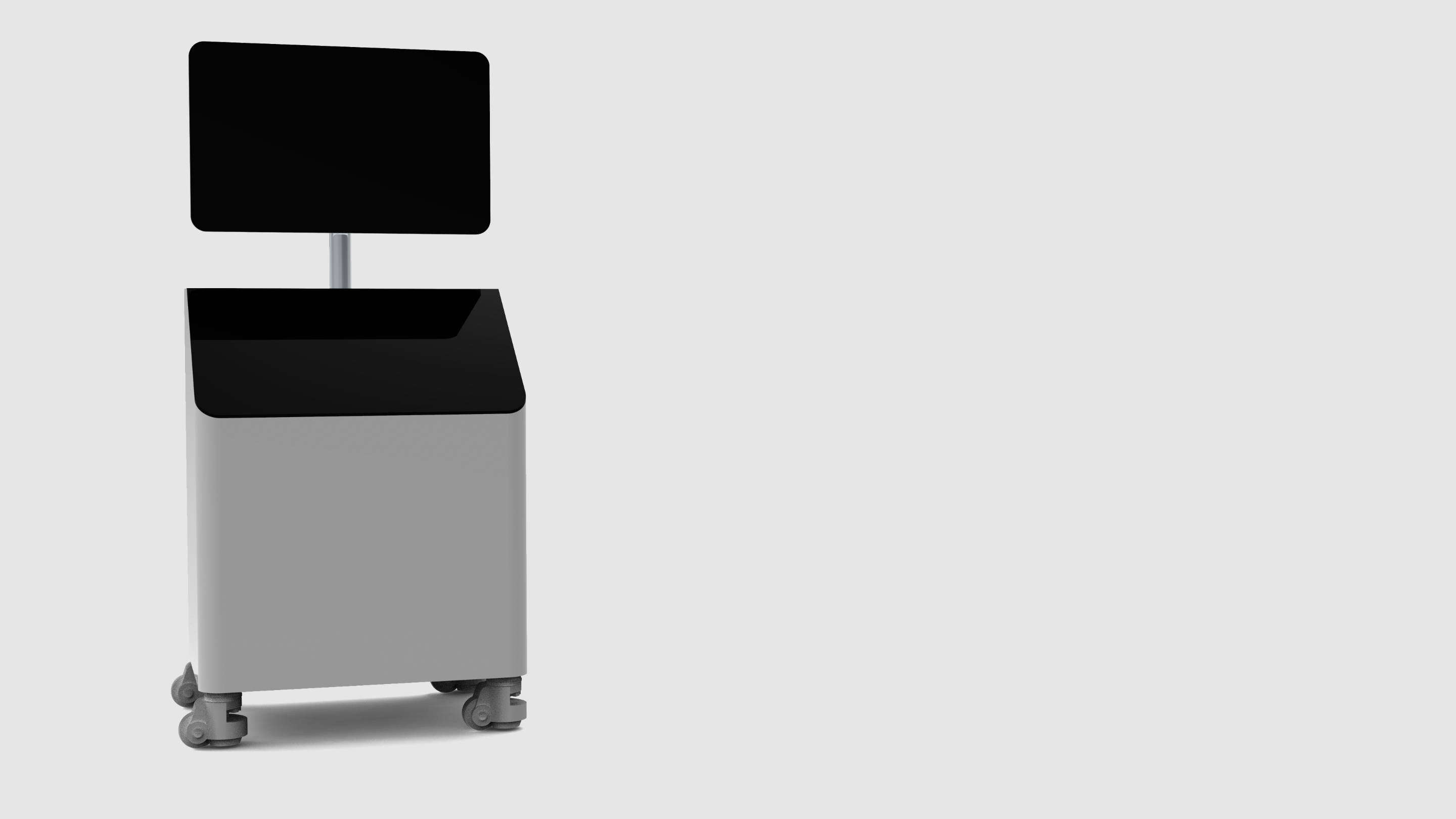 Design - Concepte de design un cărucior negru și gri cu ecran