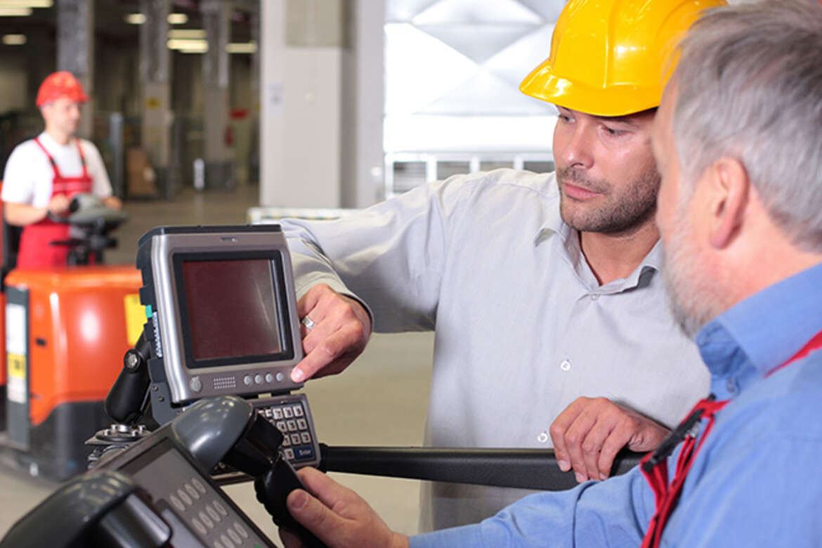 Touchsreen Technologie für Gabelstapler