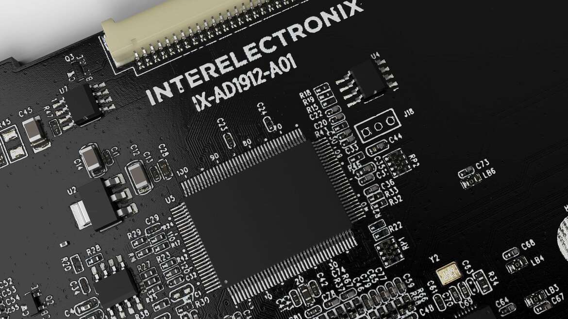 Entwicklung - Elektronik Nahaufnahme einer Leiterplatte