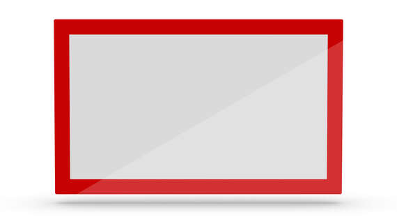 Touch screen - Touch screen personalizzato un segno rettangolare rosso e bianco