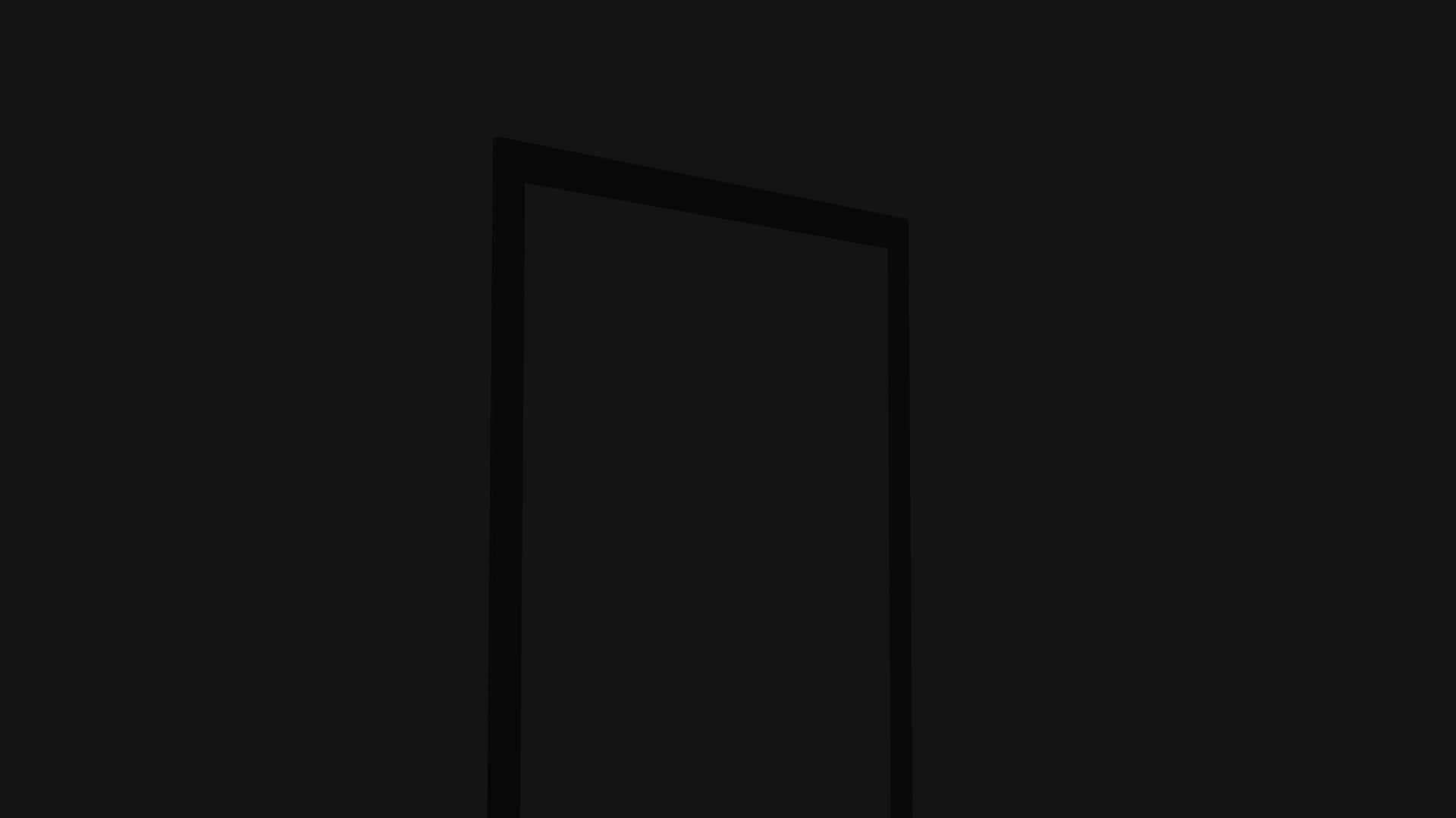 Impactinator® Glass: 55 pulgadas IMPACTINATOR una puerta negra con fondo negro